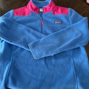 Vineyard Vines Blue and Pink Women’s Quarterzip